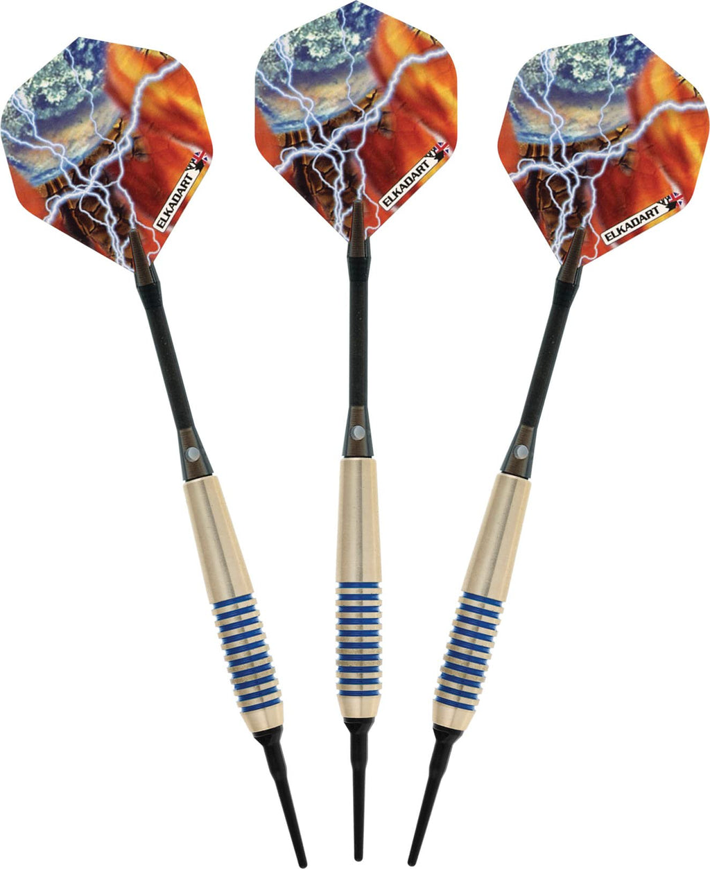 Elkadart Storm Soft Tip Darts, Black Rings, 15 Grams