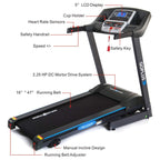 2.2Hp Folding Treadmill Electric Support Motorized Power Running Fitness Jogging Incline Machine G Fitness Jogging Incline Machi