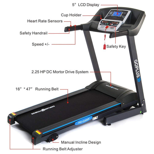 2.2Hp Folding Treadmill Electric Support Motorized Power Running Fitness Jogging Incline Machine G Fitness Jogging Incline Machi
