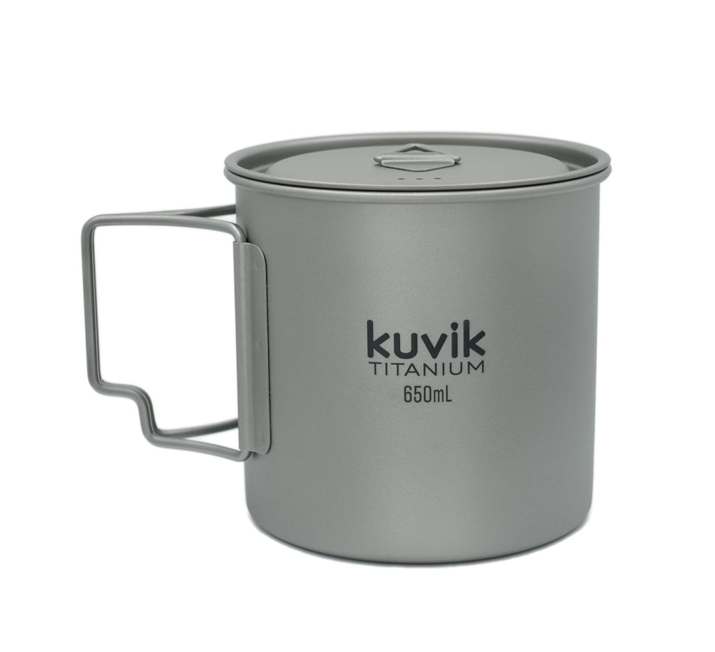 Kuvik 650Ml Titanium Pot - Ultralight And Compact Pot For Backpacking, Camping, And Survival