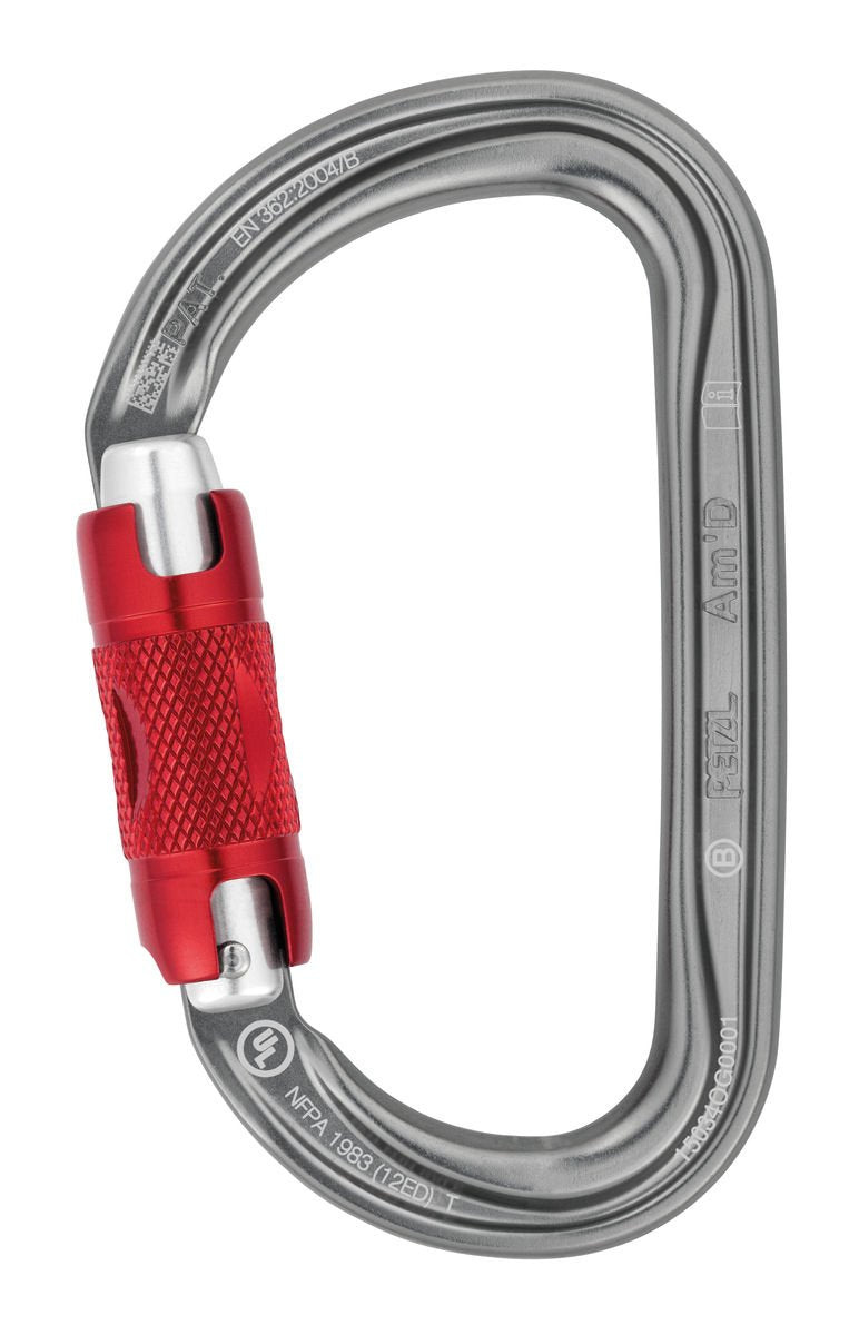 PETZL AmD Screw-Lock Carabiner (Twist-Lock, One Size)