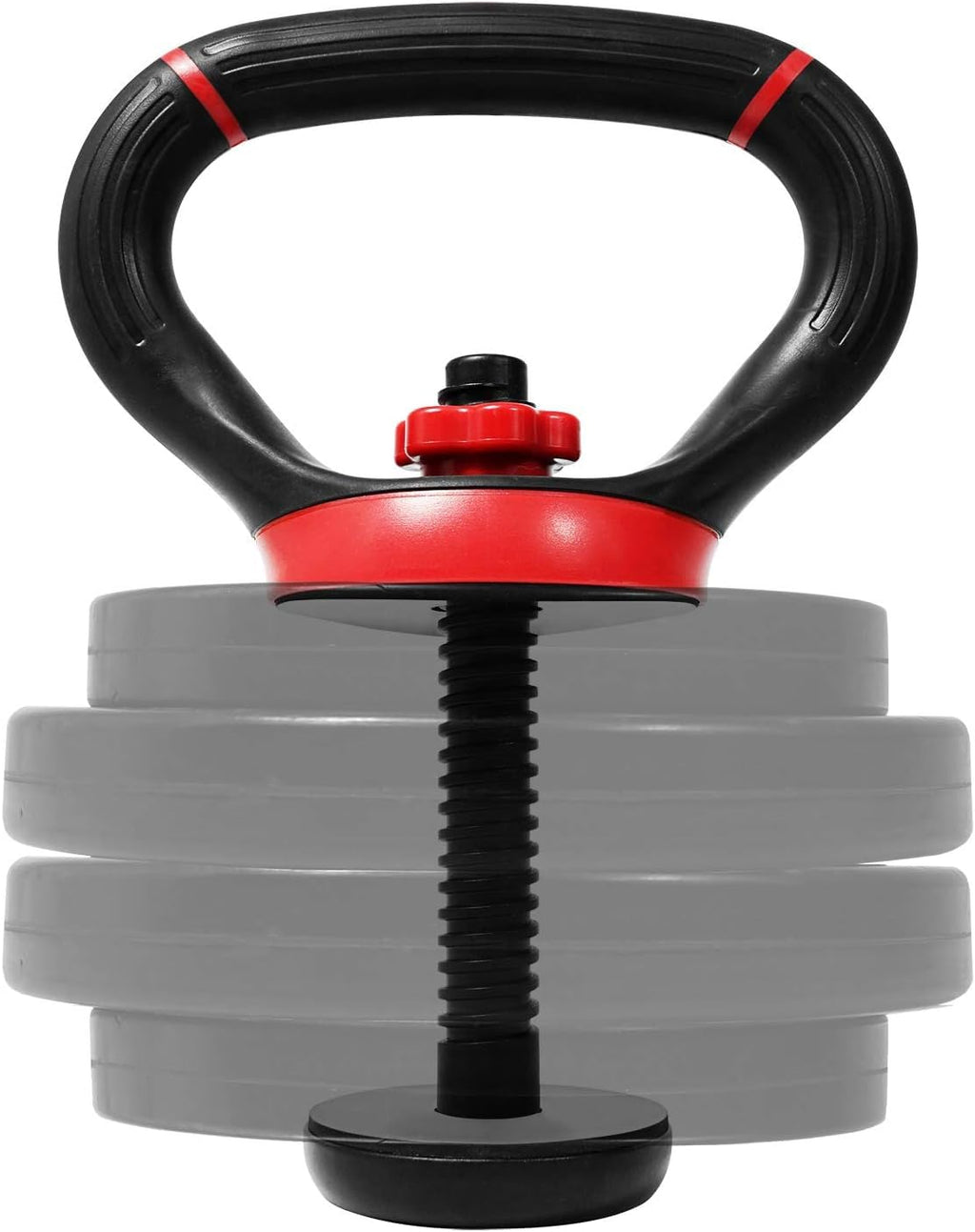 Yes4All Comfortable Grip Adjustable Kettlebell Handle Converter For 1 Inch Weight Plates - Red
