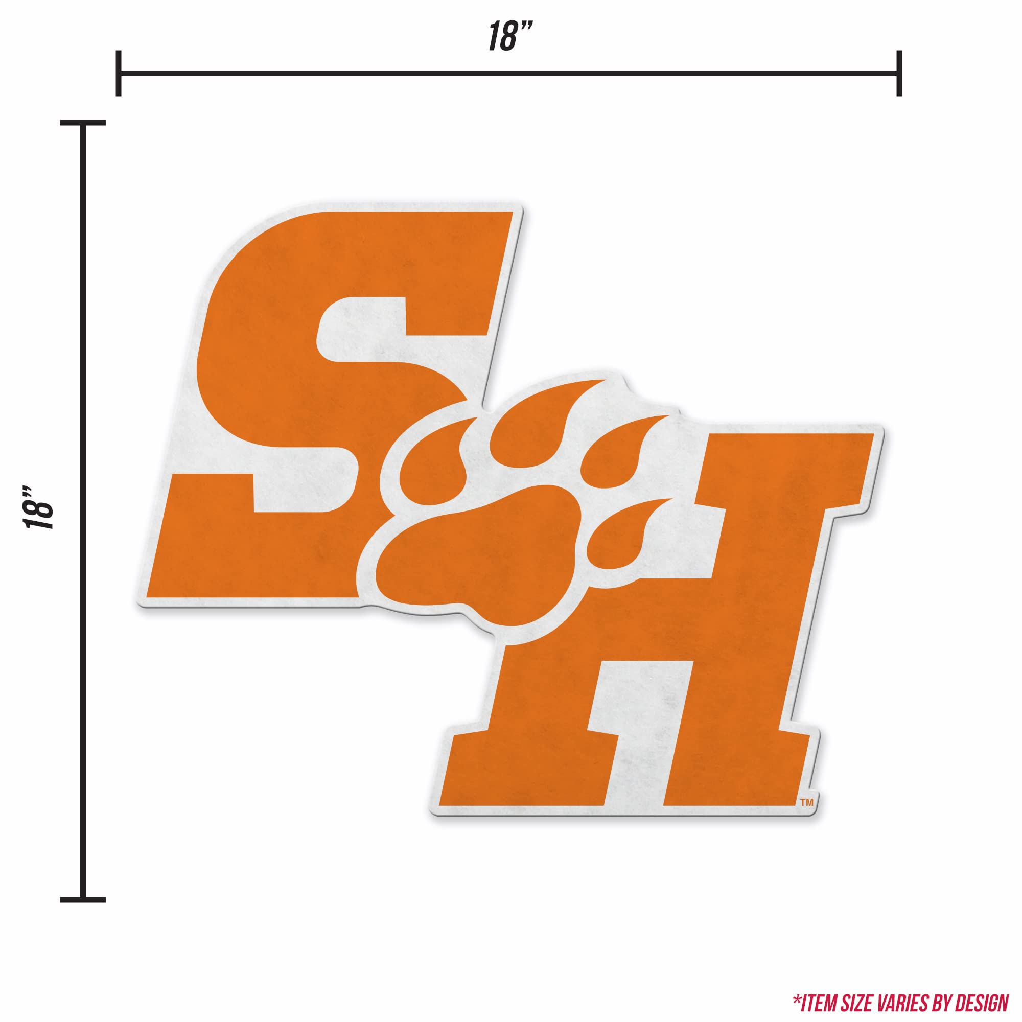 Rico Industries Ncaa Sam Houston State Bearkats Primary Shape Cut Pennant - Home And Living Room D  Cor - Soft Felt Ez To Hang