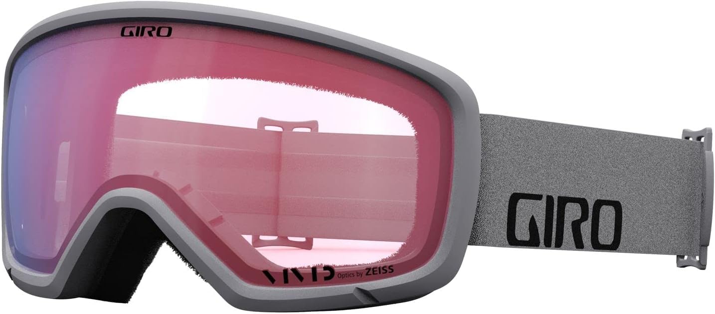Giro Ringo Ski Goggles - Snowboard Goggles for Men, Women & Youth - Grey Wordmark Strap with VIVID Infrared Lens