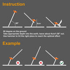 Abccanopy Tent Stakes Camping Tent Stakes, 10Pc-Pack (Orange)