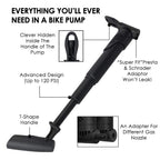 Wotow Bike Tire Repair Tool Kit, Waterproof Frame Storage Bag & Mini Bike Pump & 11 In 1 Multitool & Bicycle Tyre Lever Patch Po