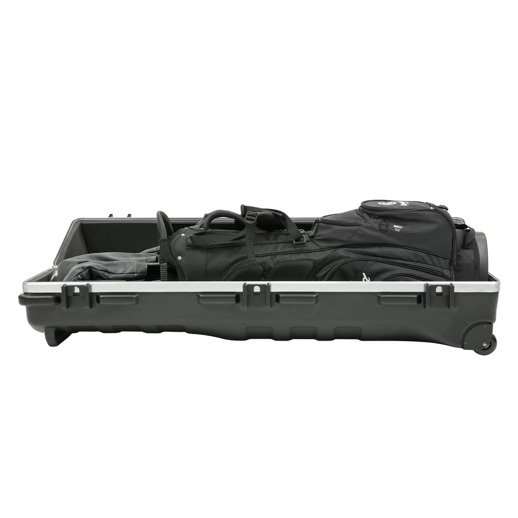 Skb Cases 2Skb-4814W Ata Deluxe Hard Plastic Golf Bag Travel Storage Case With Wheels For Cart Bags, Carry Bags, And 48 Inch Lon