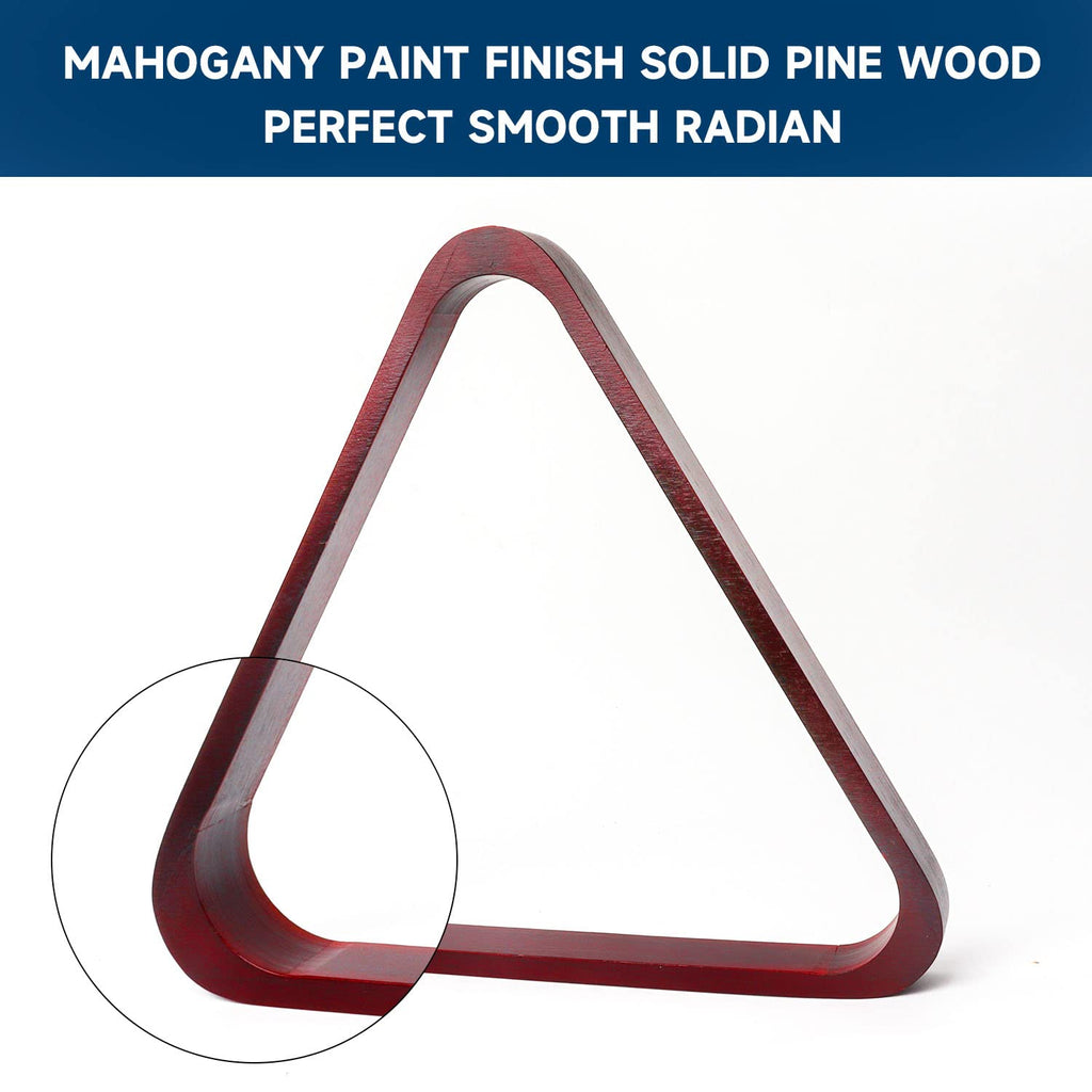 Gse Solid Wood Billiard 8-Ball Triangle & 9-Ball Diamond Pool Ball Racks For 2-1/4'' Pool Balls (Mahogany Triangle Rack)
