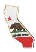 Gadsden and Culpeper Die Cut California State Patch - 1.25  x 4.5  - Full Color