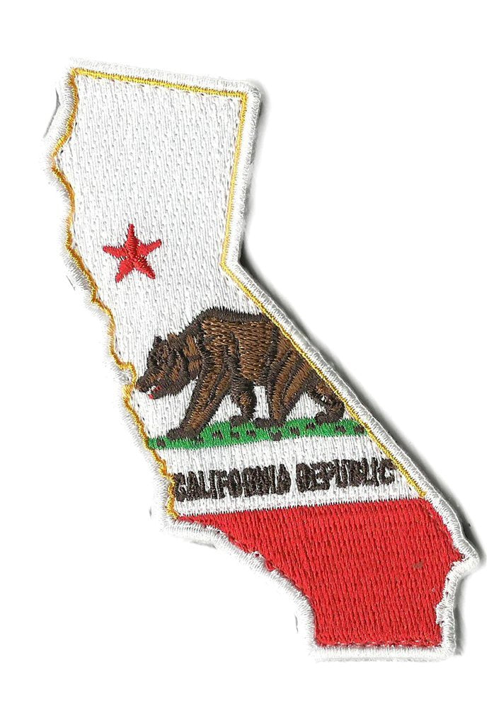 Gadsden and Culpeper Die Cut California State Patch - 1.25  x 4.5  - Full Color