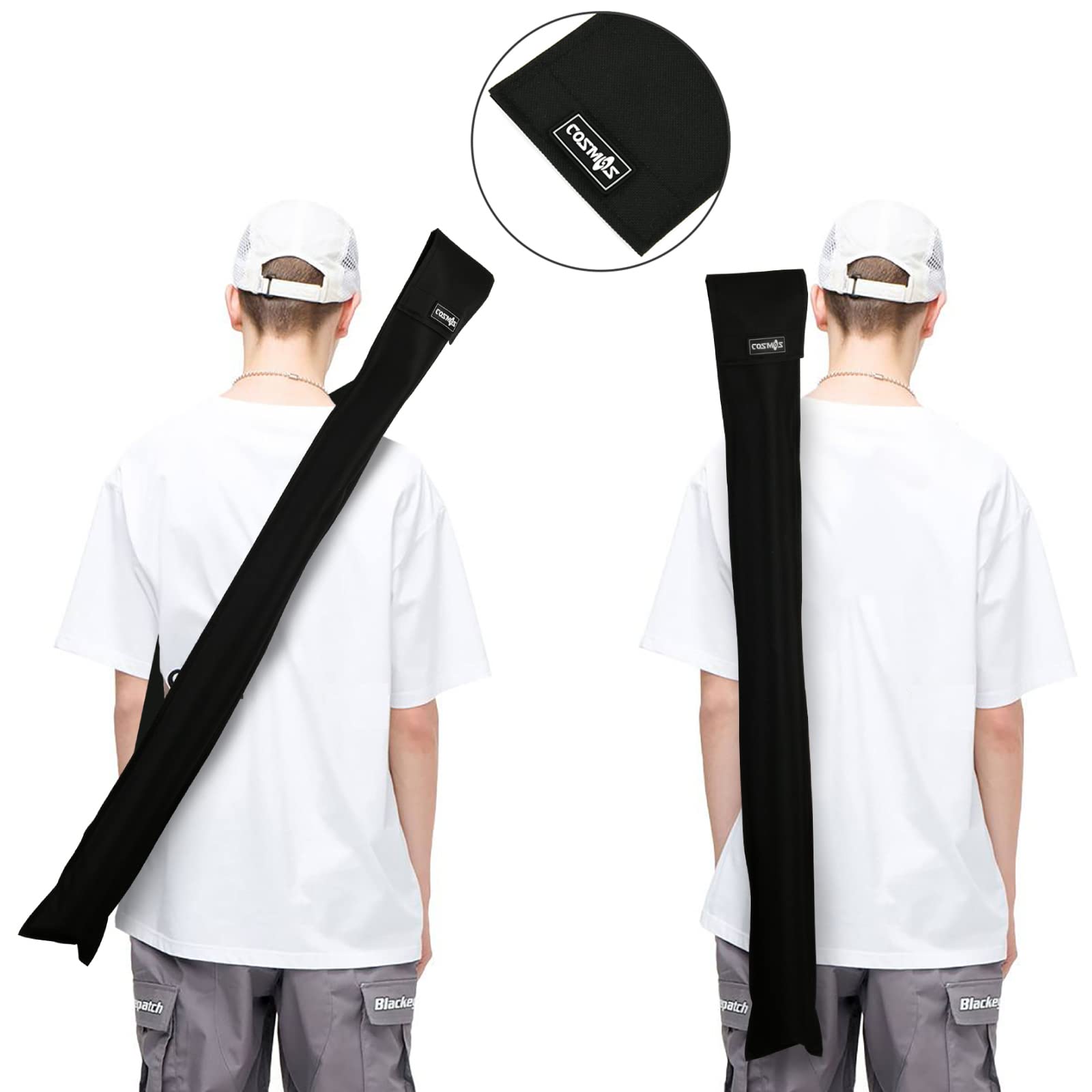 Cosmos Black Color Cue Case Carrying Bag For 1/2 Billiard Stick Storage, 32 Inches