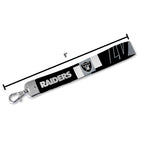 Rico Industries Nfl Football Las Vegas Raiders Standard Wrist Lanyard Key Chain, Cute Wristlet Strap Keychain Holder For Women M