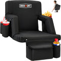 Overmont Stadium Seat With Back Support - 6-Position Recliner, Extra Wide Cushion, Dual Hooks, Backpack Straps, And Multiple Poc