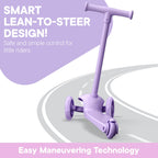 3 Wheel Scooter for Kids, Smooth Light Up LED Front Wheels, Wide Anti Slip Deck, Rear Foot Brake, Easy Lean to Steer Maneuvering