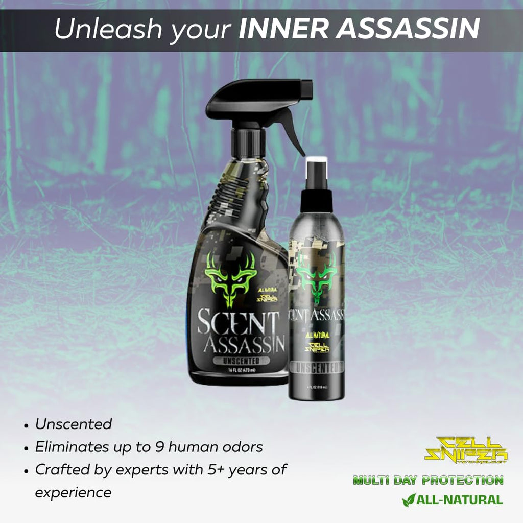 Scent Assassin Scent Spray - Unscented - 16Oz - Scent Away For Hunting And Camping