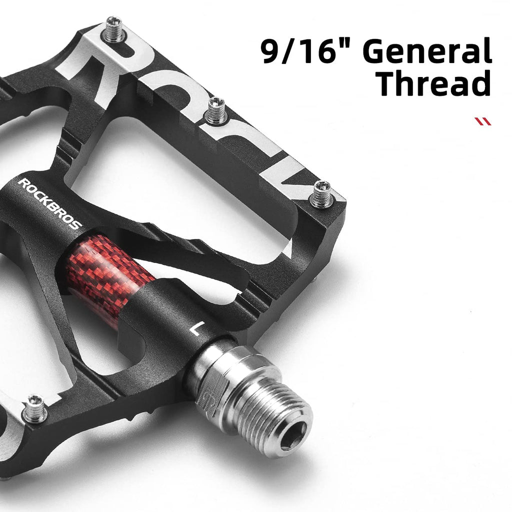Rockbros Mountain Bike Pedals Mtb Pedals Cnc Non-Slip Lightweight Aluminum Alloy Bicycle Pedals Sealed Bearings Bicycle Platform