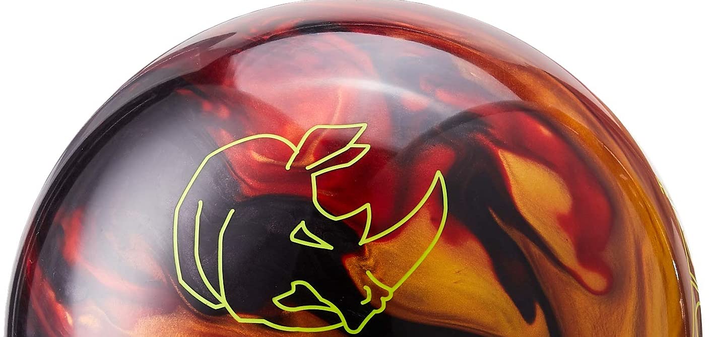 Brunswick Rhino Bowling Ball, Red/Black/Gold, 10 Lb