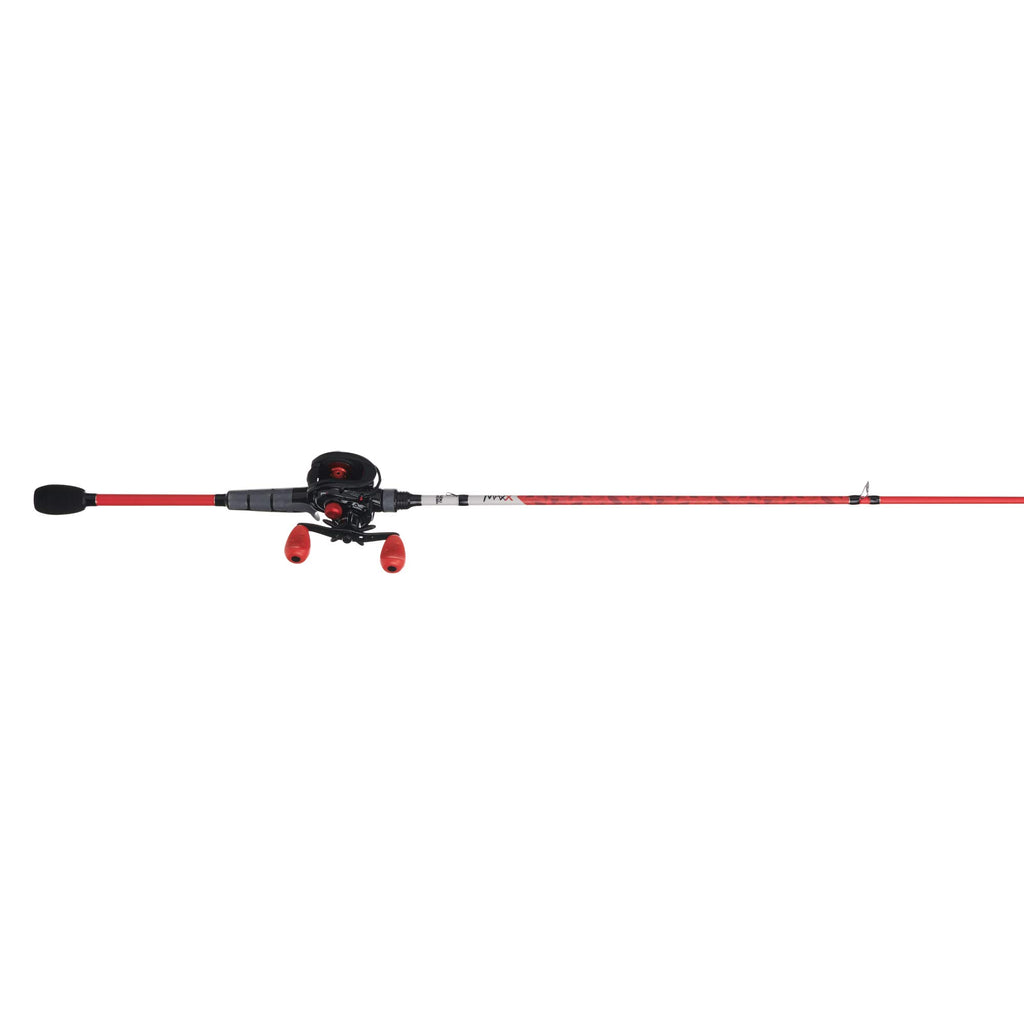 Abu Garcia 66    Max X Fishing Rod And Reel Baitcast Combo, 4+1 Ball Bearings With Lightweight Graphite Frame & Sideplates, Alum
