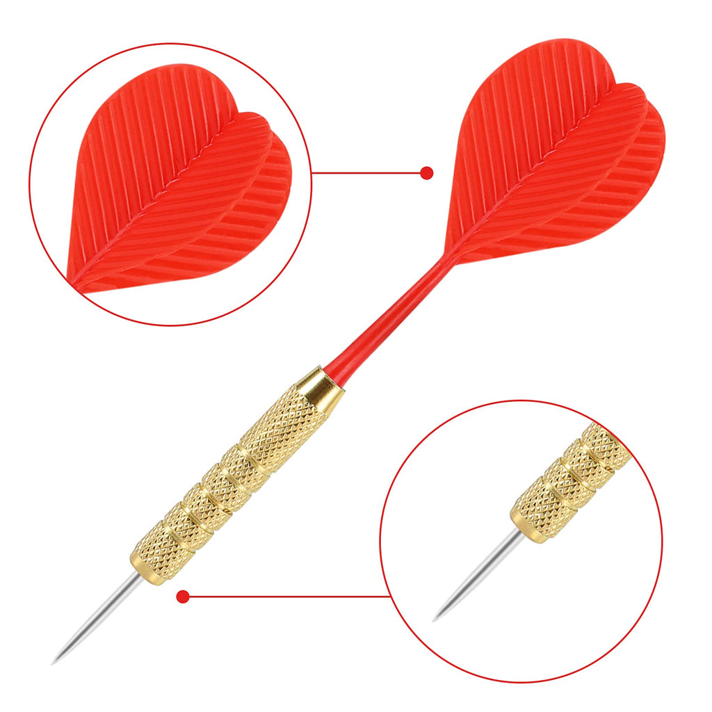 Accmor 18 Pack Steel Tip Darts, 18 Grams Metal Tip Dart Set, Darts Metal Tip Set, Metal Darts For Dartboard