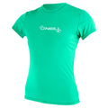 ONeill Womens Basic Skins Upf 50+ Short Sleeve Sun Shirt, Seaglass, Small