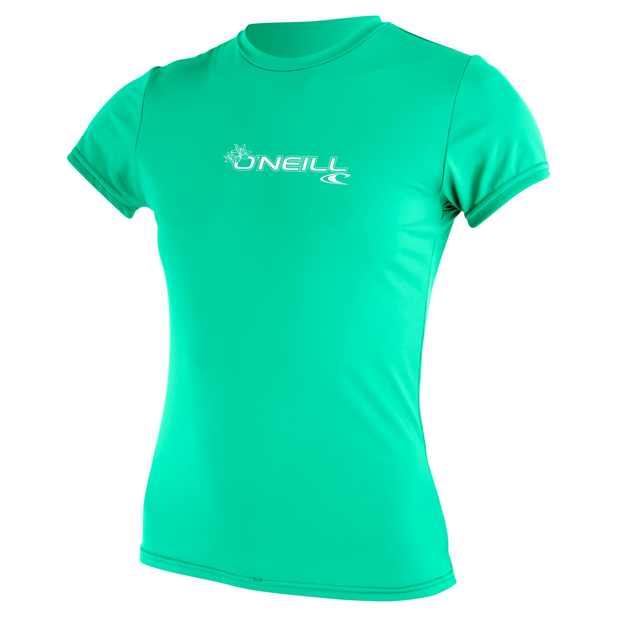 ONeill Womens Basic Skins Upf 50+ Short Sleeve Sun Shirt, Seaglass, Small