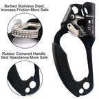 Newdoar Left Hand Ascender Rock Climbing Tree Arborist Rappelling Gear Equipment Ce Certified Rope Clamp For 8~13Mm Rope(Left Ha