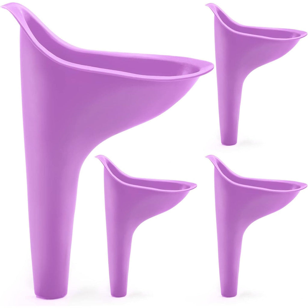 Hakday Urinal For Women, 4Pcs Female Urinal Pee Funnel Portable Urination Device For Camping Travel Hiking Gear Cool Gifts For W
