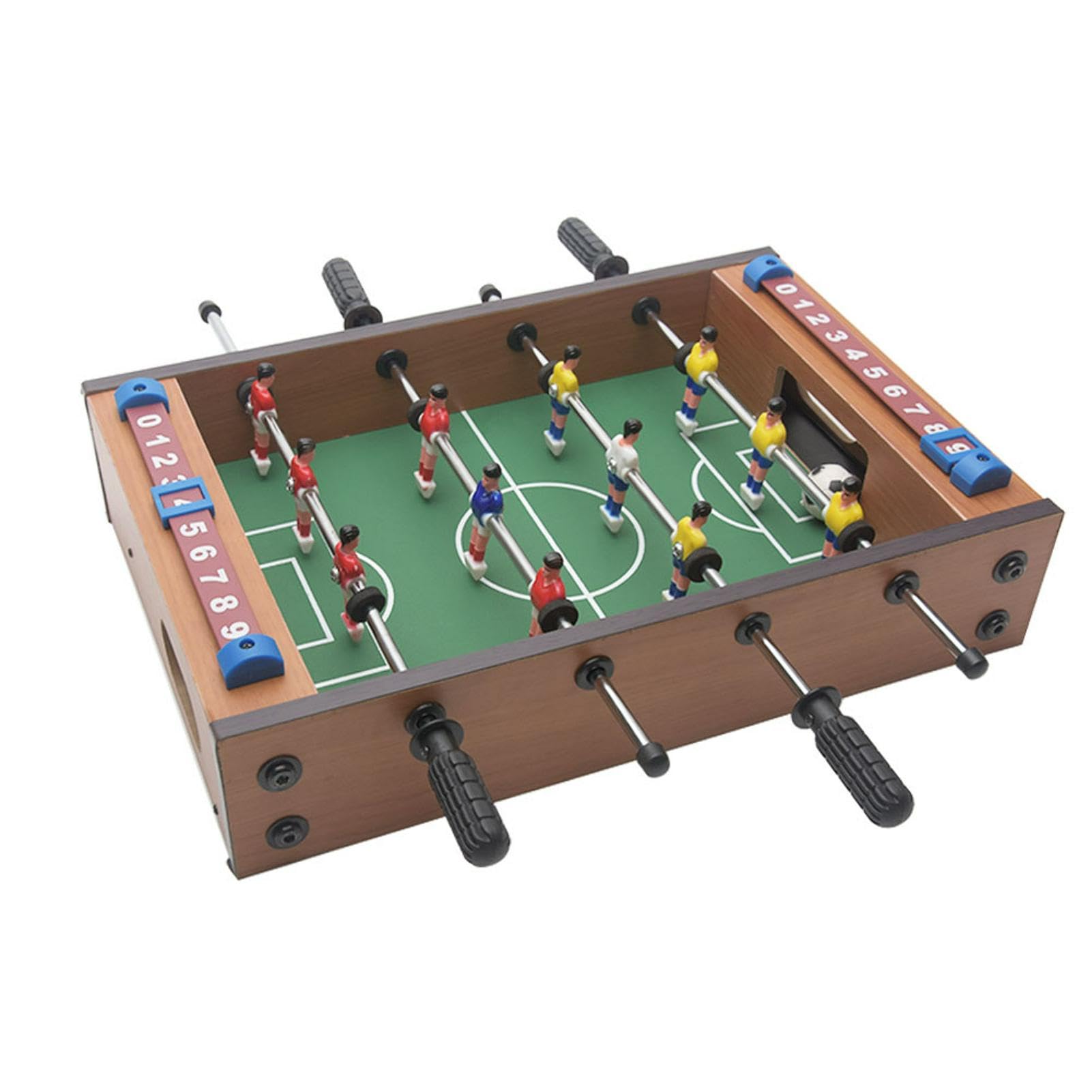 Tabletop Foosball Set, 14 inch Mini Foosball Table with 2 Balls and Manual Sliders Score Keeper, Self Assembly Indoor Outdoor Ta