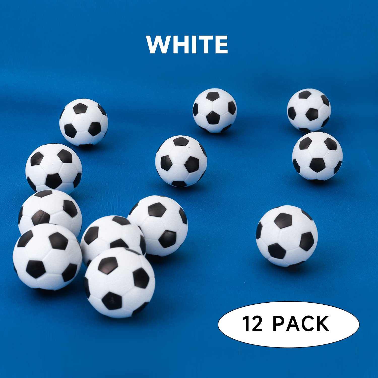 Gse Foosball Table Replacement Balls, 36Mm Tabletop Soccer Football Balls For Foosball Table Accessories (White-12 Pack)