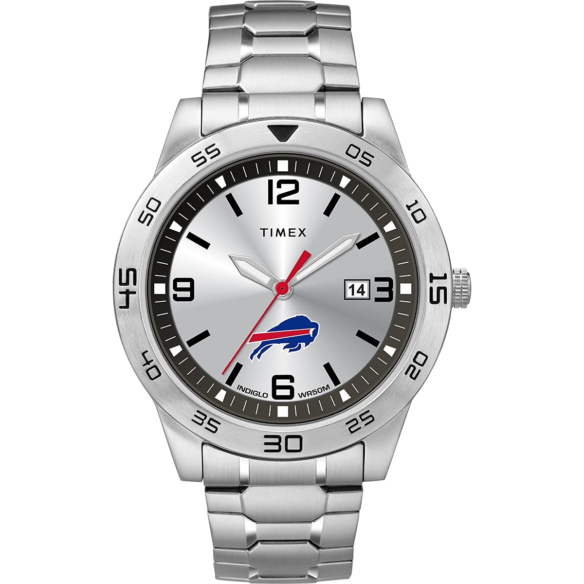 Timex Tribute Men's NFL Citation 42mm Watch - Buffalo Bills with Stainless Steel Expansion Band