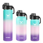 Vmini Push-Button Flip Lid, Compatible With Hydro Flask Wide Mouth Water Bottle, Wide And Rotating Handle, Easy To Carry - Leak-