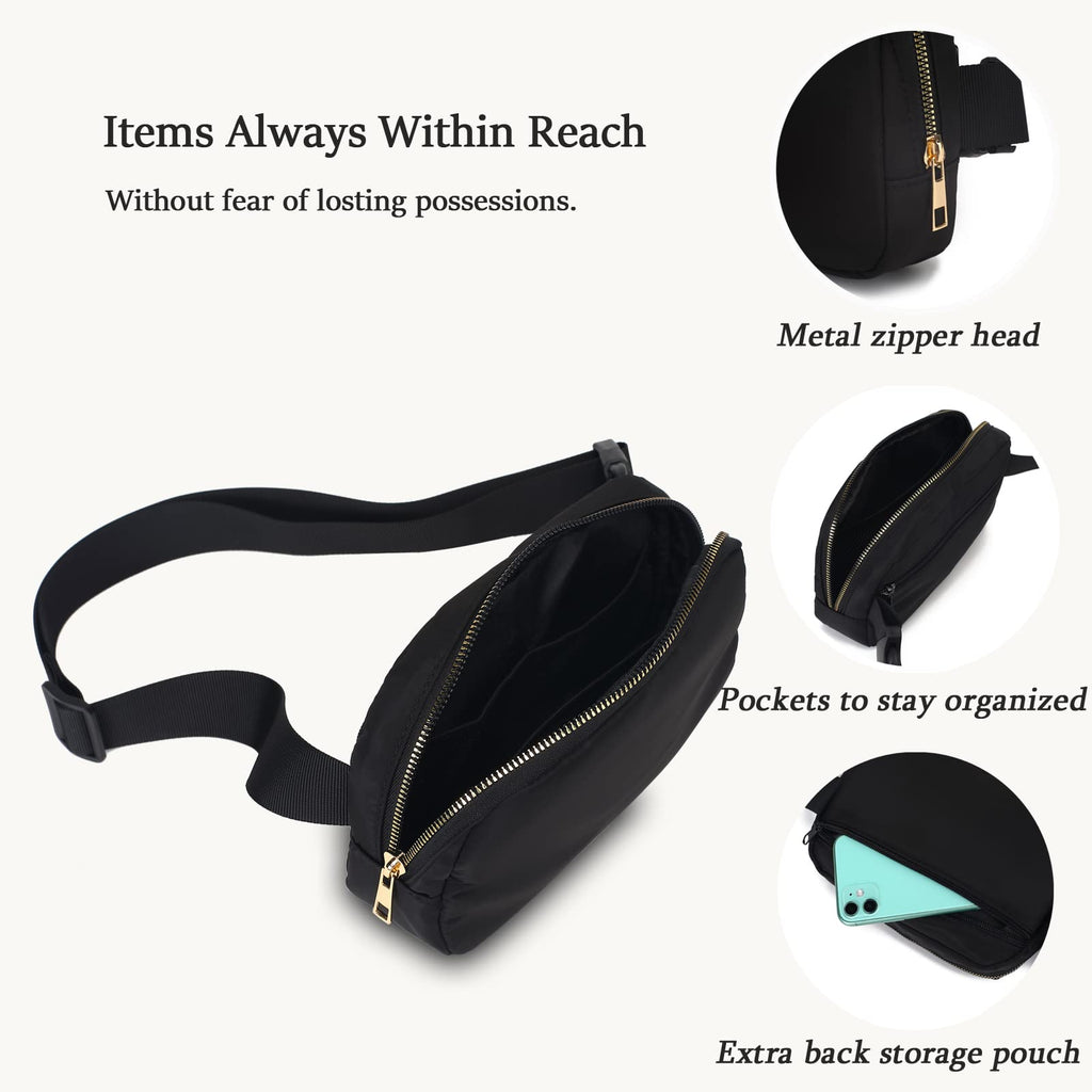 Daitet Everywhere Belt Bag For Men&Women, Crossbody Fanny Pack & Waist Bag With Adjustable Strap For Outdoors Workout Traveling
