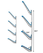 Storeyourboard Metal Surfboard Storage Rack, 4 Surf Adjustable Home Wall Mount