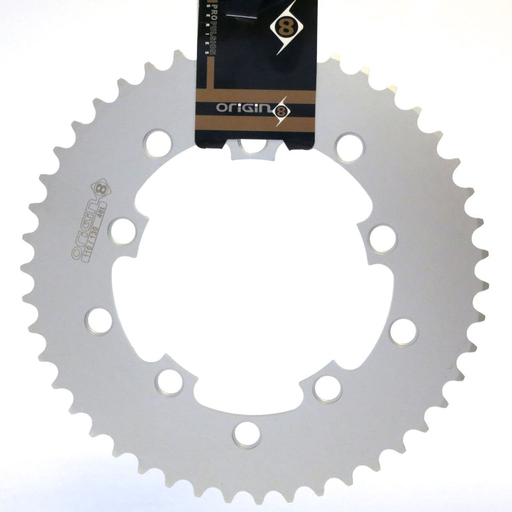 Origin8 Bmx/Singlespeed/Fixie Chainring, 44T, 110/130 Bcd, 1/8, Silver