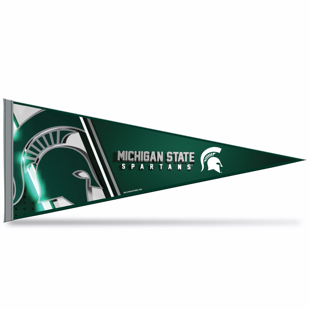 Rico Industries Ncaa Michigan State Spartans Primary 12'' X 30'' Felt Wall D  Cor Pennant - Great For Home/Bed Room/Man Cave D