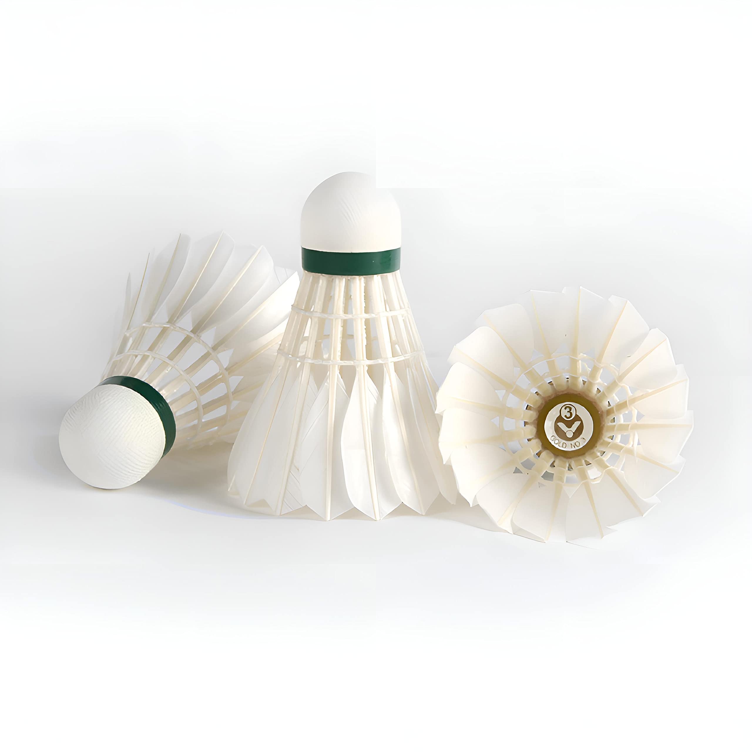Victor Badminton Shuttlecocks Feather 12-Pack, Shuttlecock Birdies Durable Sports Training Badminton Balls For Indoor Outdoor, G