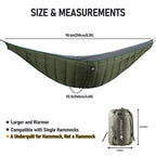 Ultralight Hammock Underquilt For Camping Backpacking, Ayamaya 3 Season Under Quilt Uq For Single Person Hammock Warm Under Blan