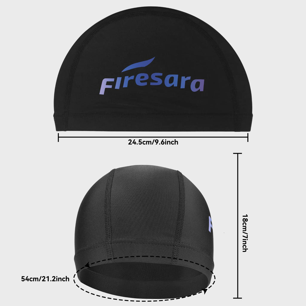 Firesara Upgrate Fabric Swim Cap Fit For Long Short Hair, Comfortable High Elasticity Swimming Hat Lightweight Bathing Cap For W