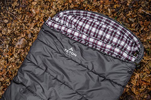Teton Sports Fahrenheit Xxl +20F Sleeping Bag; Teton Sleeping Bag Great For Cold Weather Camping; Lightweight Sleeping Bag; Hiki