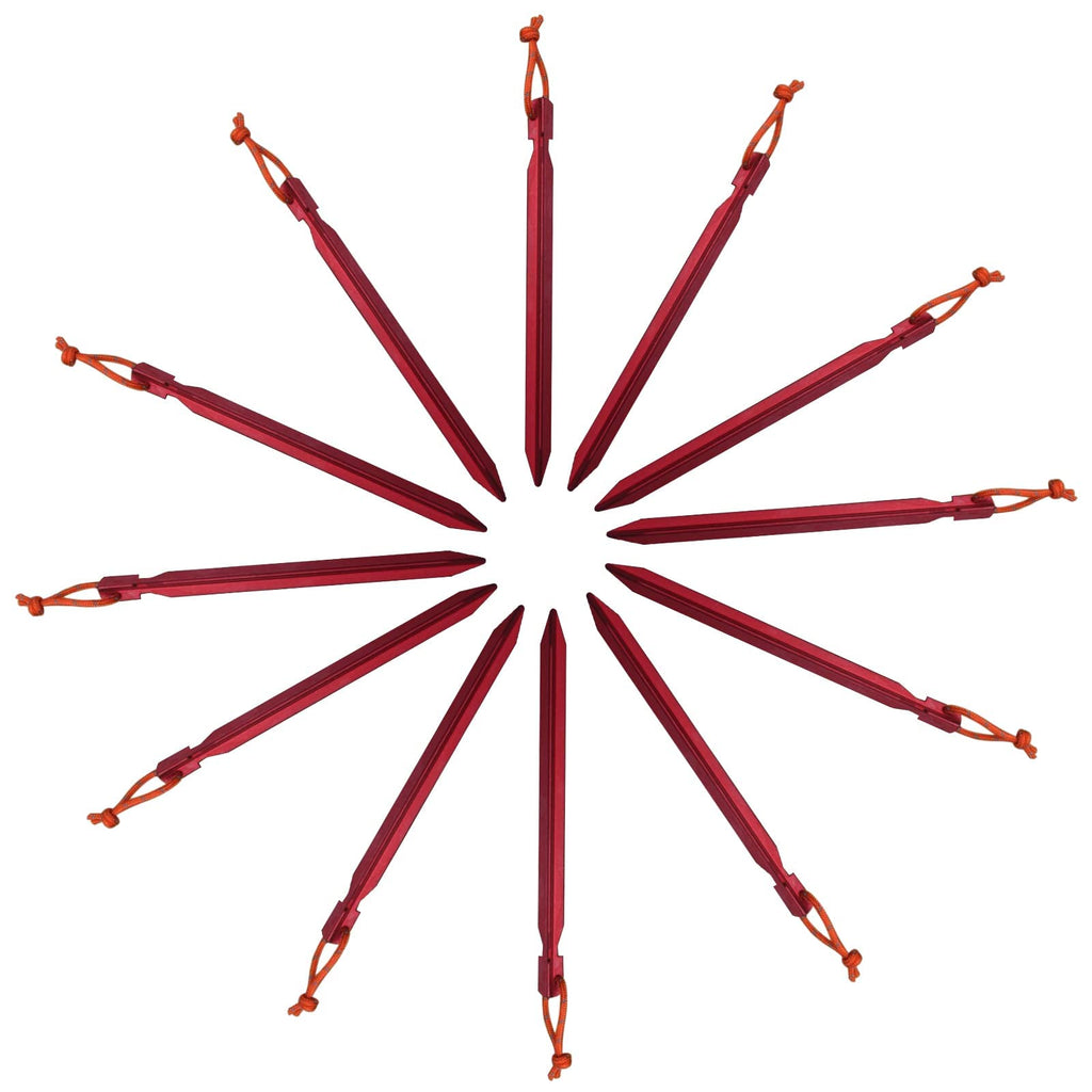 All One Tech Pack Of 12, 7075 Aluminum Outdoors Tent Stakes Pegs
