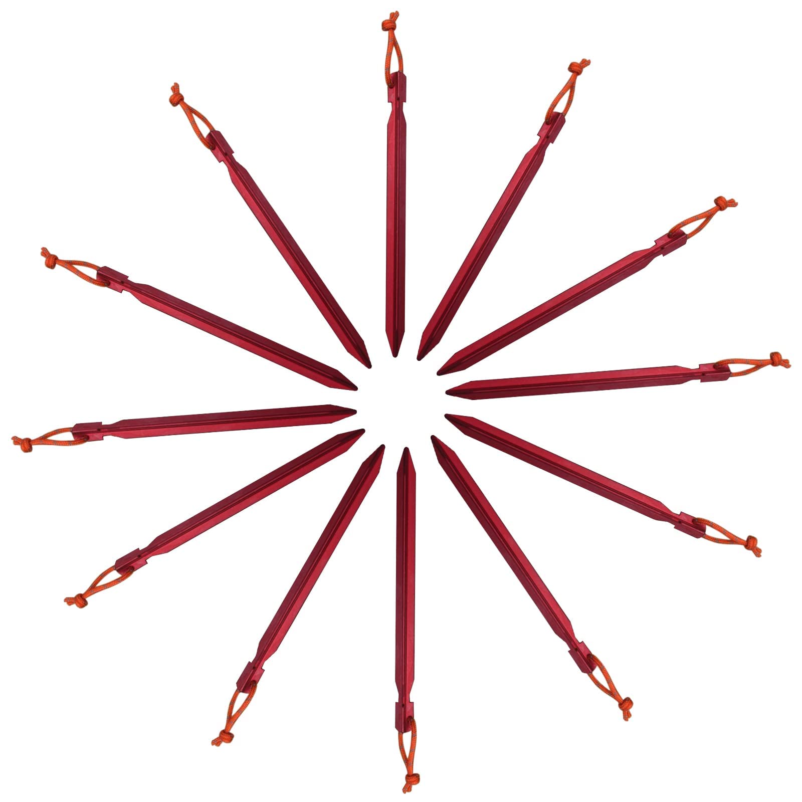 All One Tech Pack Of 12, 7075 Aluminum Outdoors Tent Stakes Pegs