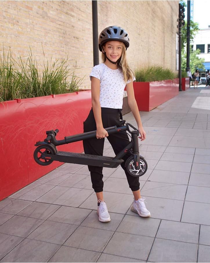 Hiboy S2 Lite Electric Scooter - 6.5 Solid Tires - Up to 10.6 Miles Long-Range & 13 MPH Portable Folding Commuting Scooter for T