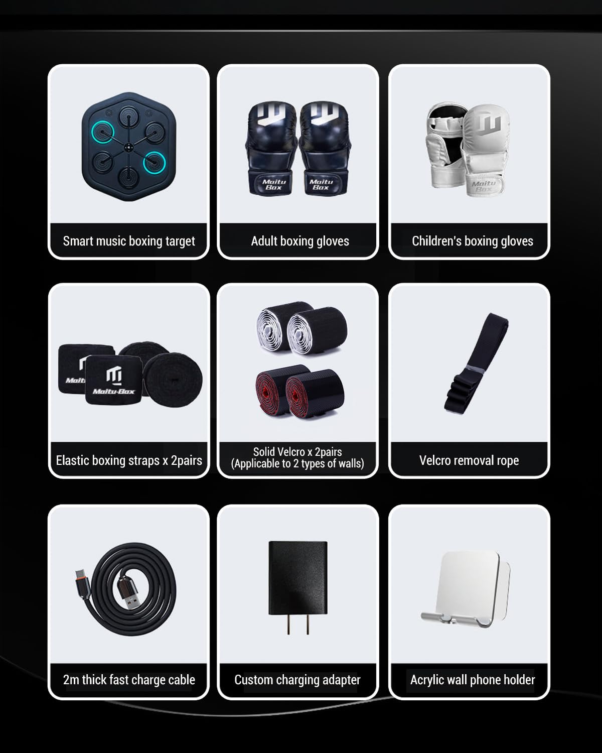 2025 Upgraded Smart Music Boxing Machine, Professional Online Boxing Lessons for Sculpting Fat Burning - 24H Standby, 160 Synced