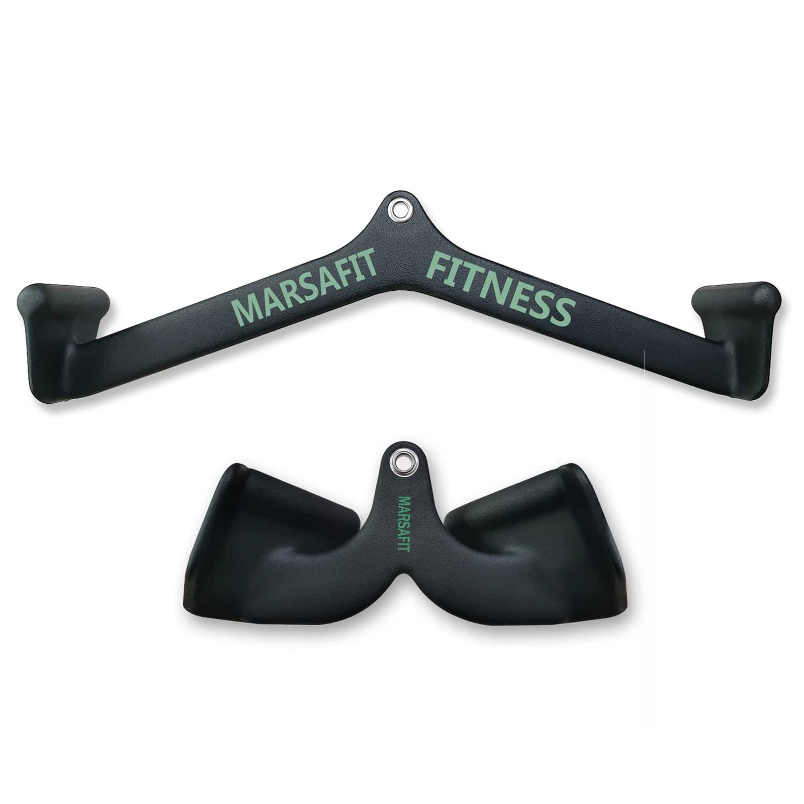 Marsafit Home Gym Fitness Rowing T-Bar V-Bar Pulley Cable Machine Attachments, Bicep Curl Tricep Lat Pulldown Bar Back Strength 