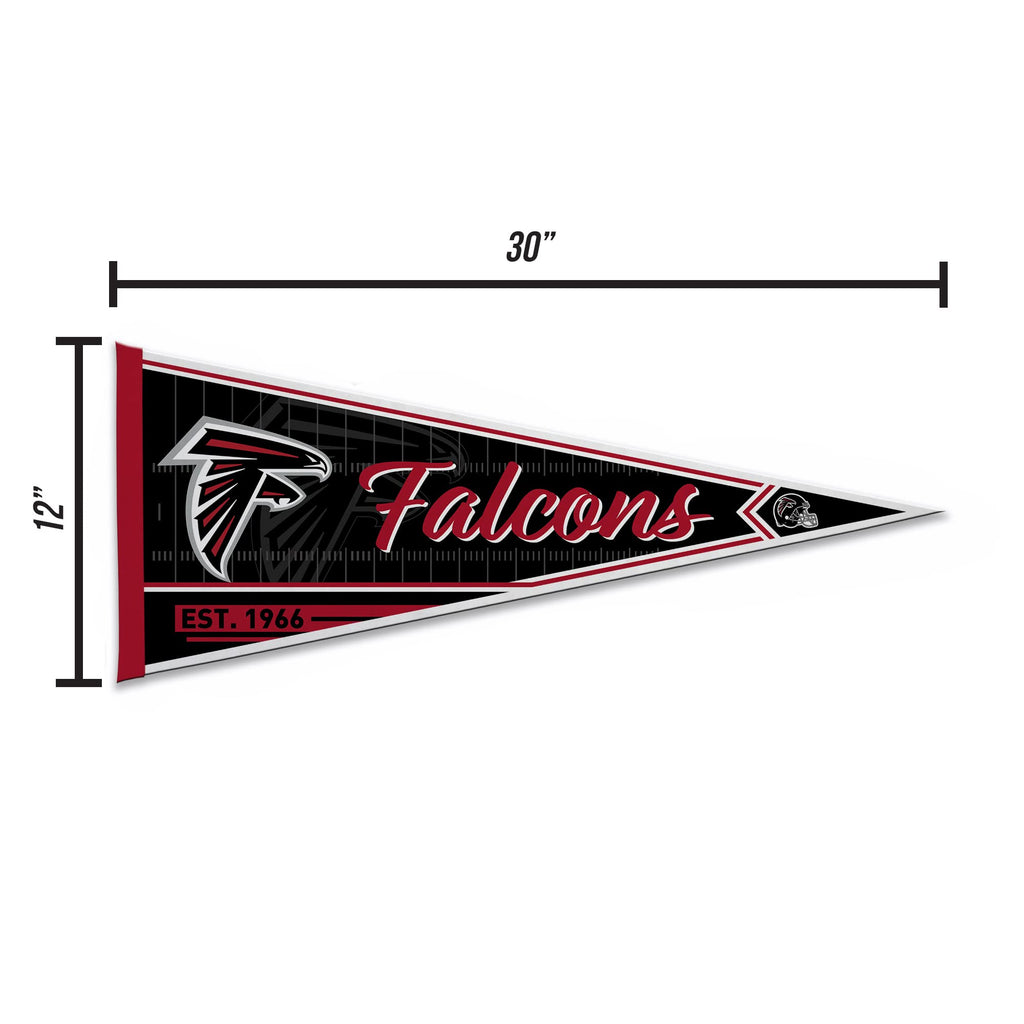 Rico Industries Nfl Football Atlanta Falcons Classic 12'' X 30'' Felt Wall D  Cor Pennant - Great For Home/Bed Room/Man Cave D