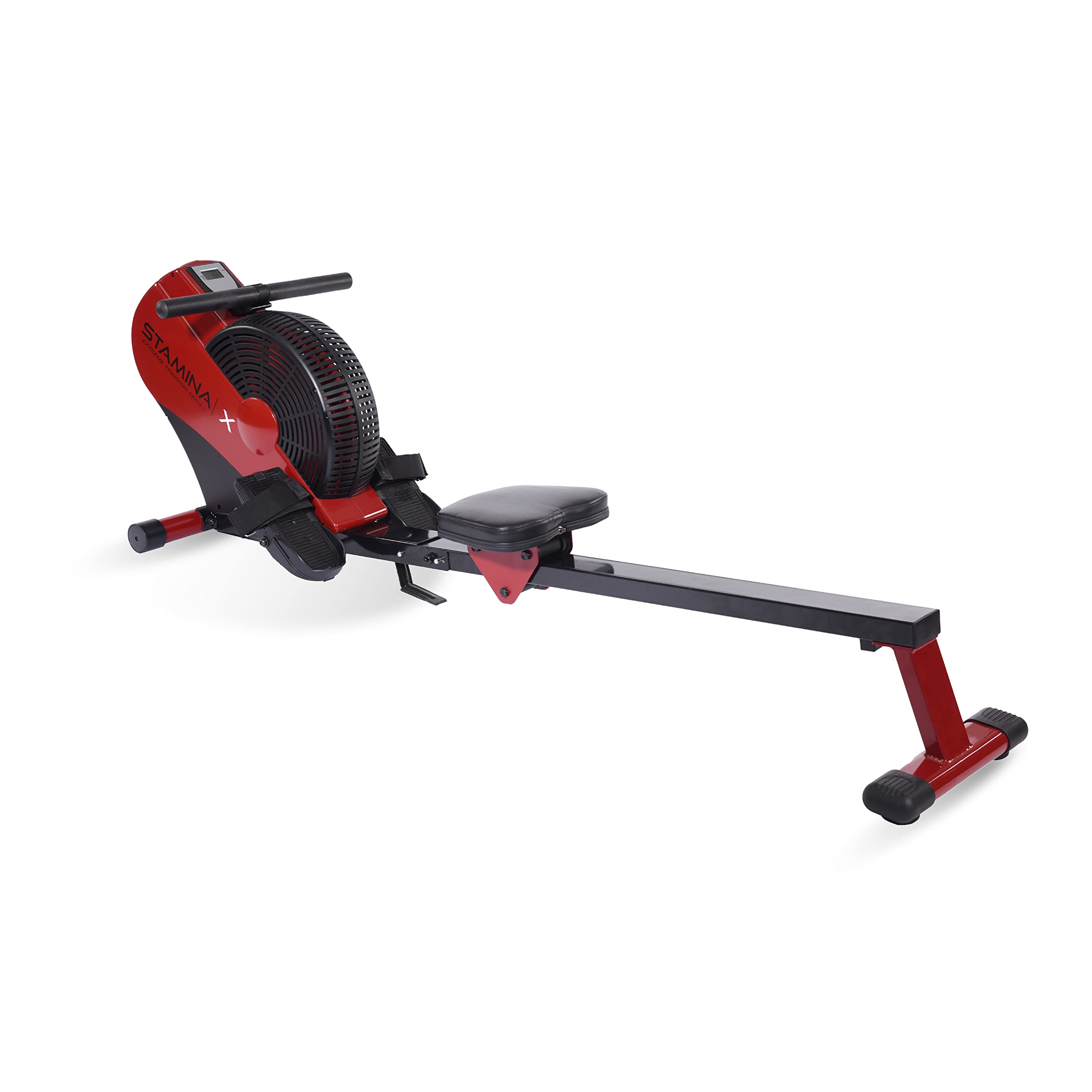Stamina X ATS Air Rower Machine with Smart Workout App - Foldable Rowing Machine with Dynamic Air Resistance for Home Gym Fitnes