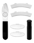 QWORK Bicycle Disc Rotor Truing Fork Repair Tool Kit with Brake Pad Gap Regulators, Stainless Steel Adjusting Tools and Tire Rea