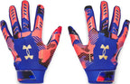 Under Armour Boys F9 Novelty Football Gloves, (400) Royal/Royal/Red, Large