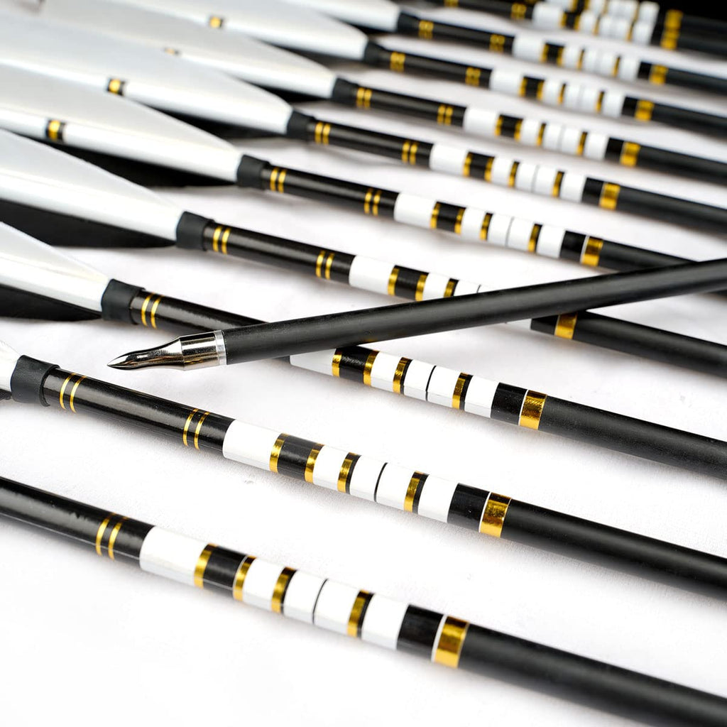 Pmz Archery 31 Mix Carbon Arrow 6Pcs 12Pcs For Hunting Recurve Bow(6Pcs,With Stickers)
