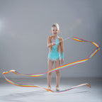 Ygeomer 12Pcs Rhythmic Dance Ribbons Gymnastics Ribbon Streamers Dancing Streamers, Baton Twirling, For Artistic Dancing Gymnast